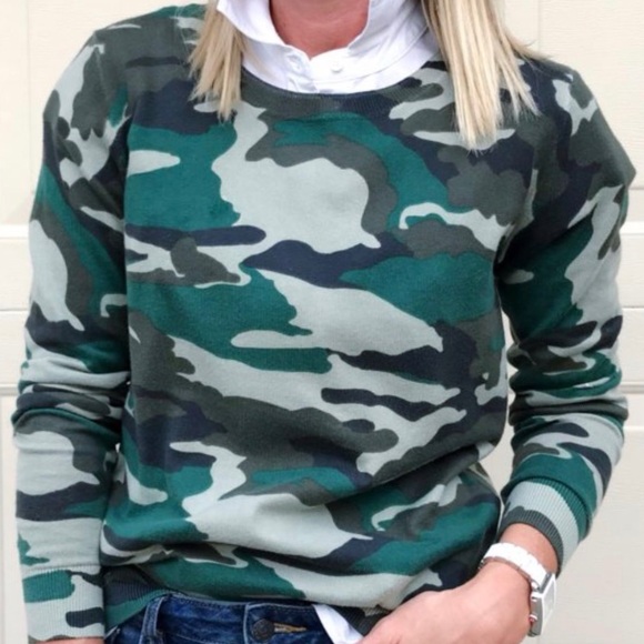 J. Crew Sweaters - JCREW 🧸 Sweater, CAMO cotton EUC ⭐️